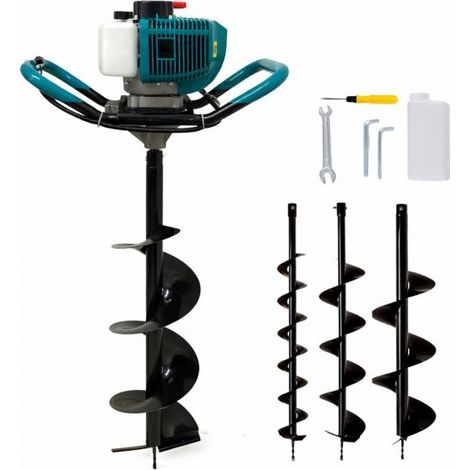 Trivella Mototrivella Motore a Scoppio 68CC 2500W con 3 Punte da 100, 150, 200mm (1/5)