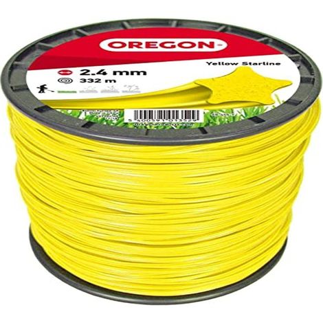 Oregon Filo per Decespugliatore a Forma di Stella in Nylon Resistente, Adatto per Erba Alta, Rifiniture e Vegetazione Fitta, Compatibile con Numerosi Marchi, 2,4 mm x 332 m (69-455-Y) Giallo