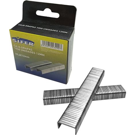 SIFER VERZINKTE KLAMMERN Nr. 1210,6x12 MM, BOX 1000 EINHEITEN