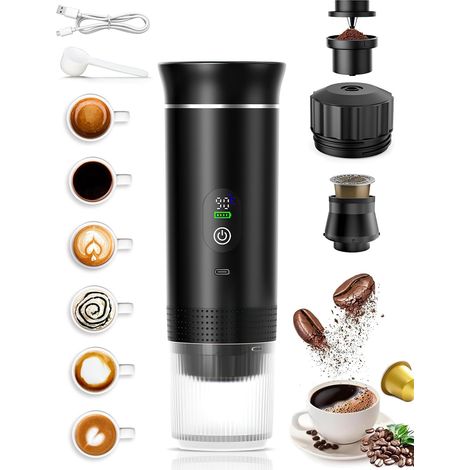 Machine à Café Portable, Machine à Expresso Électrique avec Auto-chauffage (1/5)