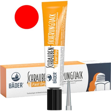 Bäder Schraubensicherungslack Fast Dry 20 ml Tube rot 12 Stk (1/3)