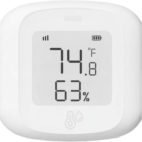 WiFi Sensor für Temperatur und Luftfeuchtigkeit, 1 Stück, Raumklima-Überwachung mit Alarm bei Hitze oder geringer Feuchte