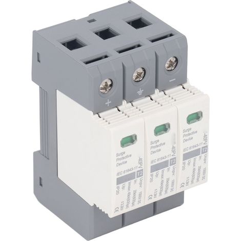 Parafoudre DC photovoltaïque CHLT-40PV 3 pôles, 20-40KA, 1000VDC, protection contre surtensions solaires, livré avec référence 1013210334611. (1/5)