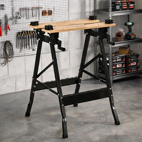 Établi pliant avec serre-joints table de travail en acier charge (1/5)