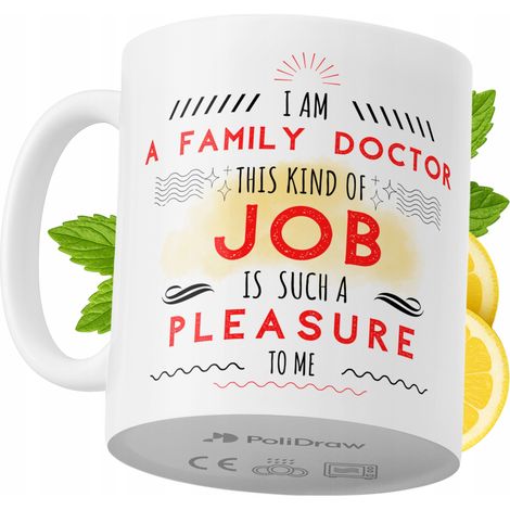 Tazza per il medico di famiglia, divertente e umoristica, con grafica e testo divertenti, ideale per compleanni, onomastici e festività. Tazza premium per occasioni speciali, per casa, ufficio, lavoro (1/5)
