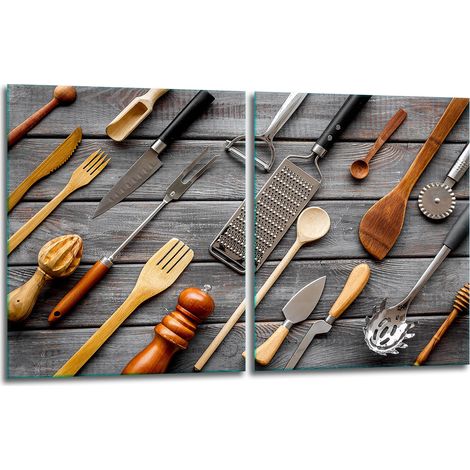 2 plaques de protection en verre pour cuisinière 40x52 (1/5)