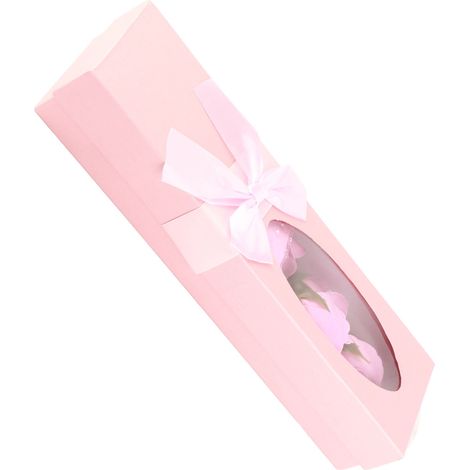 Lagerbestellungen erfordern mehrere Lagen Luftpolsterfolie für den Versand. Fünf künstliche Seifenblumen in einer Geschenkbox für Qixi-Tag/Muttertag. (1/5)