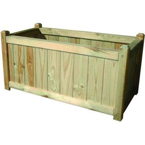 Vigor Blinky 9613620 Cipro Fioriera Rettangolare in Legno di Pino Impregnato in Autoclave 80x40 cm colore Marrone