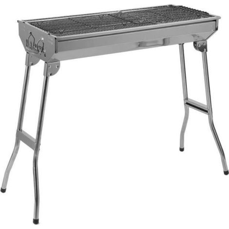 Barbecue pliable - BBQ Grill a Charbon Grille Barbecue à Charbon Acier Inoxydable Pour 5-10 Personne (1/3)