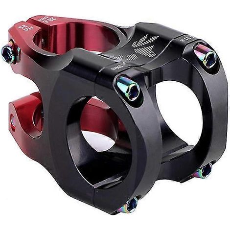 Pont pour vélo de route et VTT, potence réglable de 35 mm, noir et rouge (1/5)