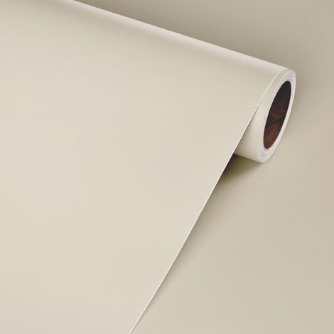 Papier Peint Beige Creme 40CMx10M Papiers Peints Autocollant Mural Chambre Salon Beige Mat Impermeable Papier Collant pour Meuble Cuisine Salle de Bain Uni Table Papiers Adhésif pour Meuble (1/5)