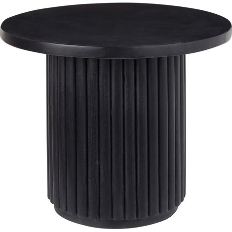 Tavolino con piano in legno di mango e finitura naturale nero Lemont