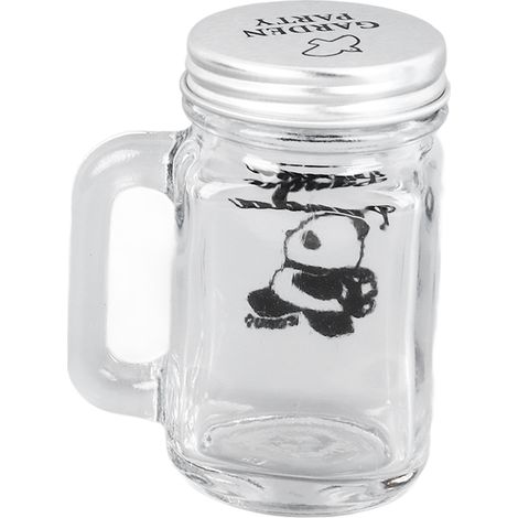 Klares Glas mit Panda-Motiv, dicker Griff, luftdichter Deckel, hitzebeständig, kleines Joghurtglas für Reisen, Familie, Büro, Umzug (1/5)