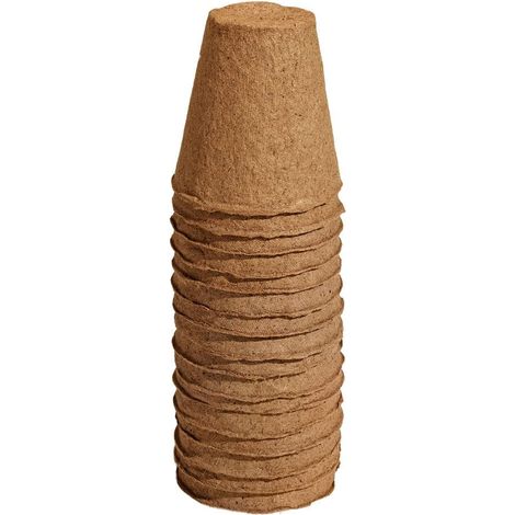 Torftöpfe 6 cm natur rund 24 Stück Anzucht Pflanztopf Anzuchttöpfe für Setzlinge