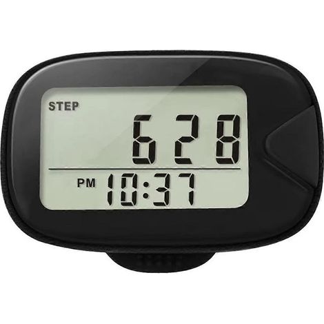 Podomètre de marche à pince, compteur de pas avec écran LCD et mesure précise du nombre de pas