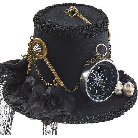 Steampunk hat, gothic key hat, hair clip, mechanical gear hat, retro compass headdress (1/5)