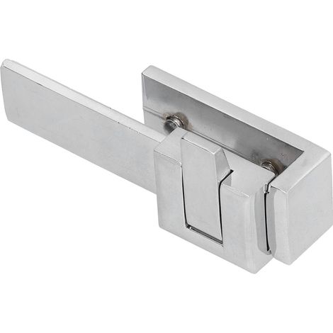 Verrou loquet pour porte vitrée coulissante de douche, butée limitateur en forme de U, accessoire quincaillerie salle de bain (1/5)