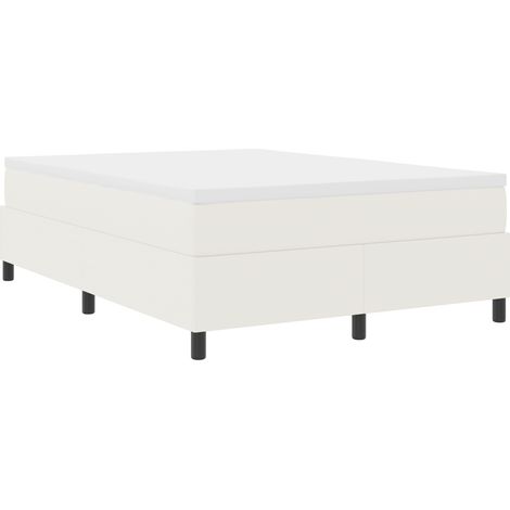 Cama Box Spring con Colchón Crema de 140x200 cm, tapizada en Terciopelo vidaXL (1/5)