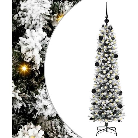 Sapin de Noël  Arbre de Noël artificiel Blanc 150 cm PVC, métal et plastique (1/5)