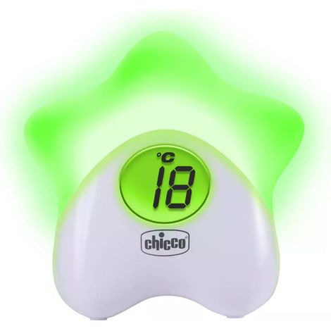 [NEUWERTIG] B-Ware Chicco Nachtlicht Thermometer Stern Babylicht Temperaturanzeige USB Kabel (1/2)