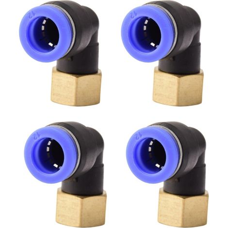 4 pièces 10 mm 1/2′′PT filetage extérieur droit Push to Connect Raccords de tube à emboîter pneumatique connecteur rapide PLF PLF12-3/8" (1/5)