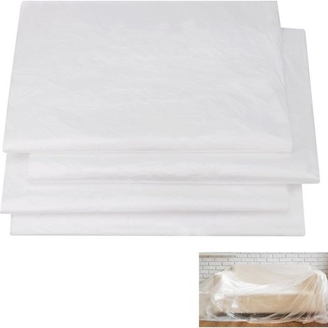 Hejo 4er Set Abdeckfolie Maler 4×5m Transparente Malerplane PE Baufolie (1/5)