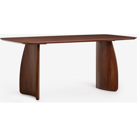 Tavolo da pranzo rettangolare 180x90 cm in MDF con impiallacciatura in noce Luanda SKLUM (1/5)
