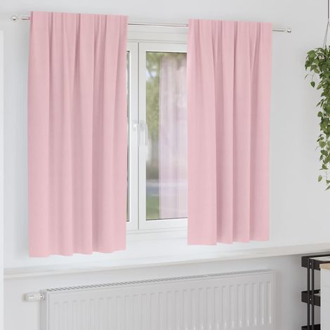 vidaXL Blackout Curtains with Rings 2 pcs Baby Pink 175 x 140 cm