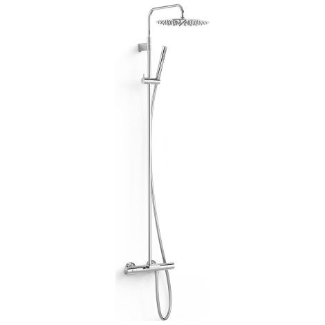 Ensemble de robinet thermostatique mural à 3 voies pour baignoire et douche Chrome - TRES 19031212