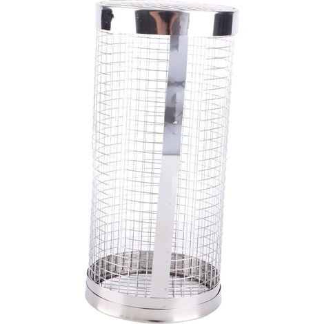 Panier à griller roulant en acier inoxydable, panier cylindrique en treillis métallique, outil de barbecue portable pour le camping et les petits espaces (1/5)