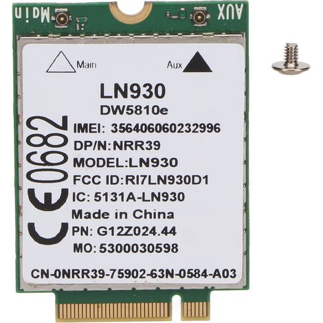 Carte réseau 4G LTE pour PC portable Dell, module NGFF plug-and-play haut débit avec vis (1/5)