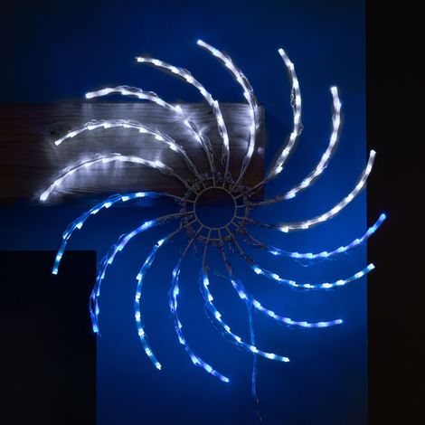 50cm Light up Christmas Spinner Decoration with 128 Blue and White LEDs (1/5)