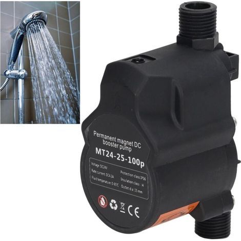 Pompe de surpression automatique à recirculation pour douche 24VDC 100-240V EU Plug -- (1/5)