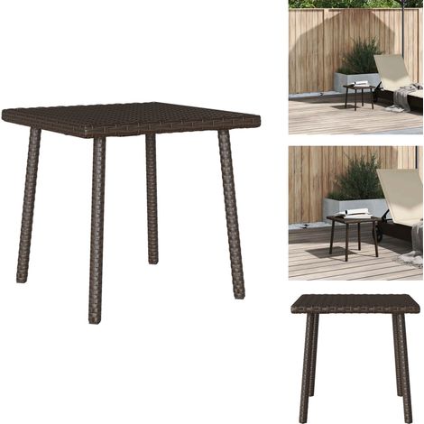 Table basse de jardin rectangulaire marron 40x40x37 cm rotin - Table Basse De Jardin - Tables Basses De Jardin - Table Basse Extérieure - Table Basse De Patio (1/5)