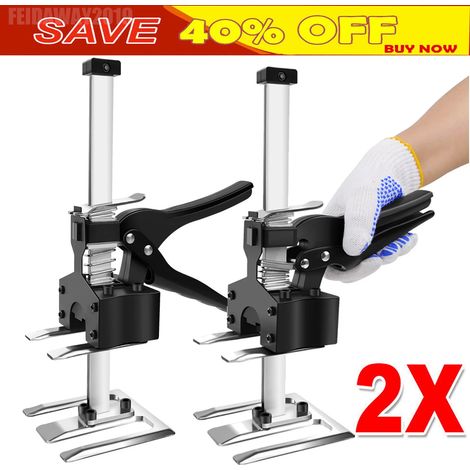 2X Labor Saving Arm Brick Lifter Hand Lifting Home Tool Door Cabinet Jack Clamp