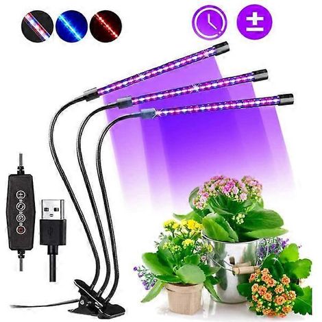 HONORNIC - Lampe horticole à 60 LED à spectre complet, avec 3 minuteries et allumage automatique.