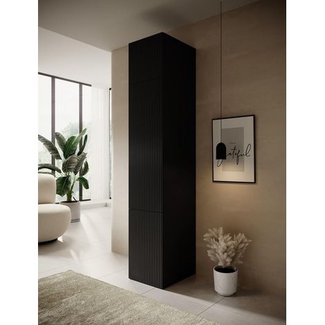 Cama Meble PAFOS 1D BASE meuble d'entrée noir design moderne (1/3)