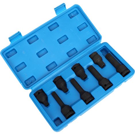 Kit de 8 douilles à embout creuses 12 pans M12-M18 pour mécanique automobile (1/5)