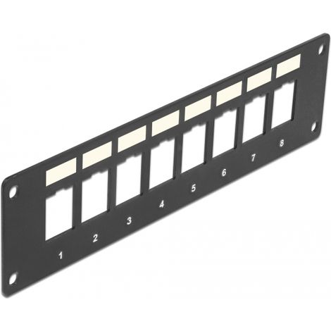 Delock Panel de montaje Keystone de 8 puertos para montaje empotrado