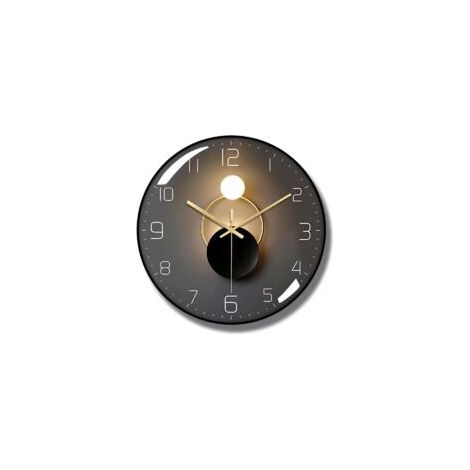 Orologio da parete, orologio da aula silenzioso rotondo da 12 pollici, grande orologio da parete con vetro curvo 3D, orologio da parete decorativo a batteria, per soggiorno, camera da letto, ufficio, (1/3)