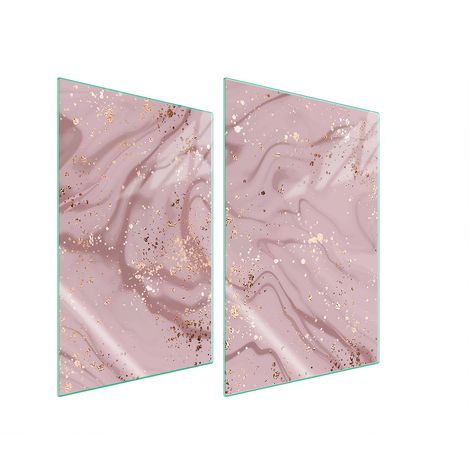 GLASSCHUTZPLATTE FÜR KÜCHE 2x35x52 MARMOR