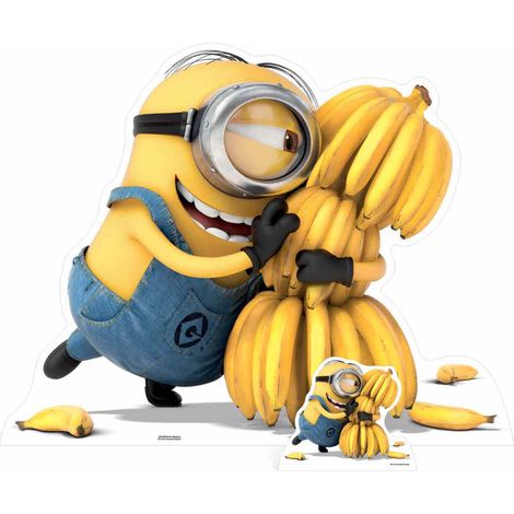 Figurine en carton Minion Bananas H 100 cm