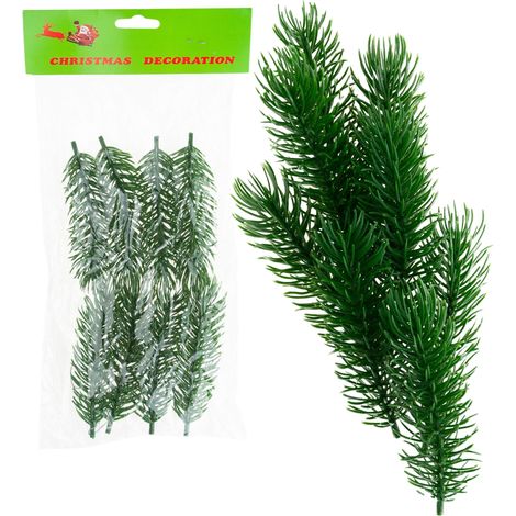 CV36730 Branches de sapin de Noël, 8 pièces, décoration de couronne à faire soi-même (1/5)
