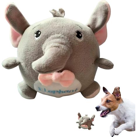Dog Plush Chew Toys Puppy Stuffed Squeaky Ball,Cartoon Animal (1/5)