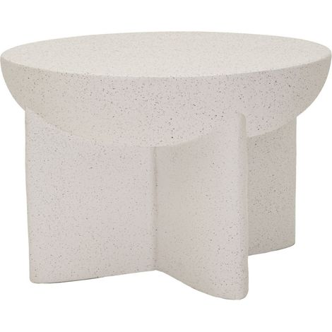 Table Basse Moucheté "History" 63cm Crème