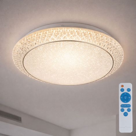 LED 40 W Decken Lampe Dielen Kristall Leuchte Dimmer CCT Steuerung FERNBEDIENUNG