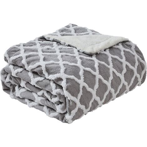 Monroy grau/weiße Heizdecke 160W 180x130cm