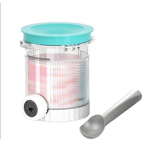 Gobelets et couvercles pour sorbetières Ninja Creami Swirl, compatibles avec les séries Ninja NC700, NC701 et NC701C, sans BPA, lavables au lave-vaisselle (1 paquet, bleu). (1/5)