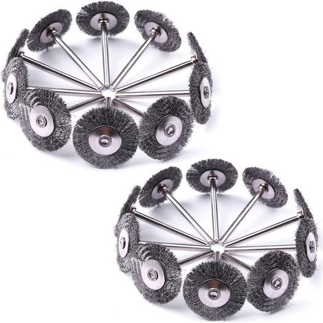 20pcs 1 pouce / 25 mm Coupe Brosse Mini brosse métallique pour les outils rotatifs Die Grinder (1/5)
