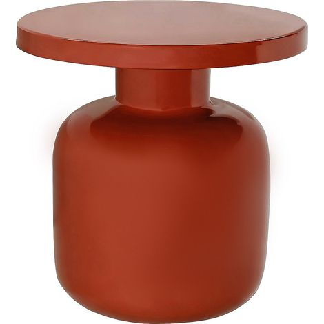 Table d'appoint en métal - Terracotta - KERAFI